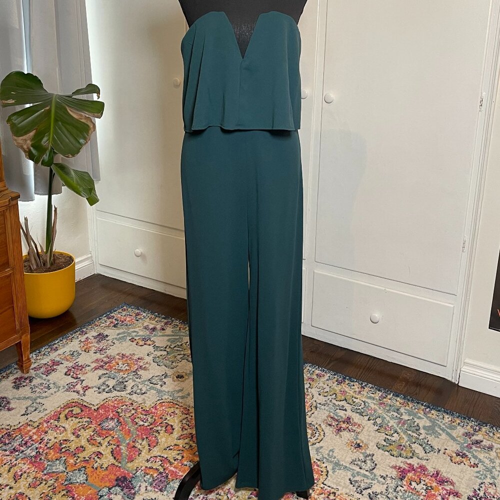 Emerald Green Strapless Jumpsuit